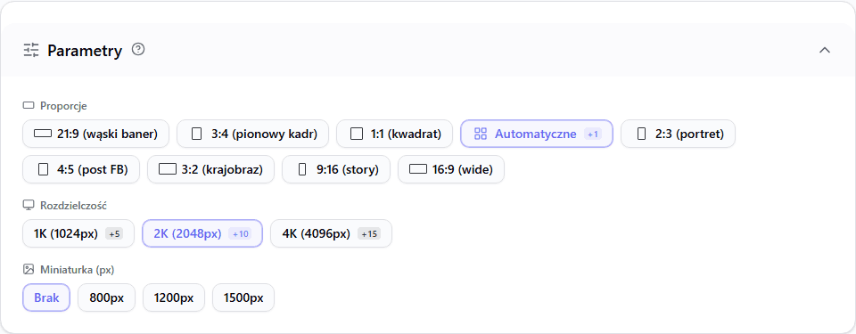 Jak czytać koszt przed generowaniem?